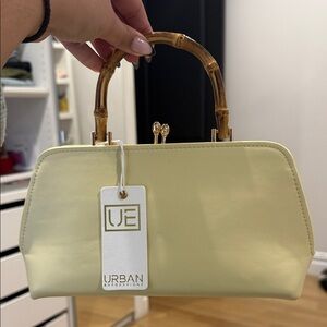 Urban Expressions Yellow Mini Bag with Bamboo Handle